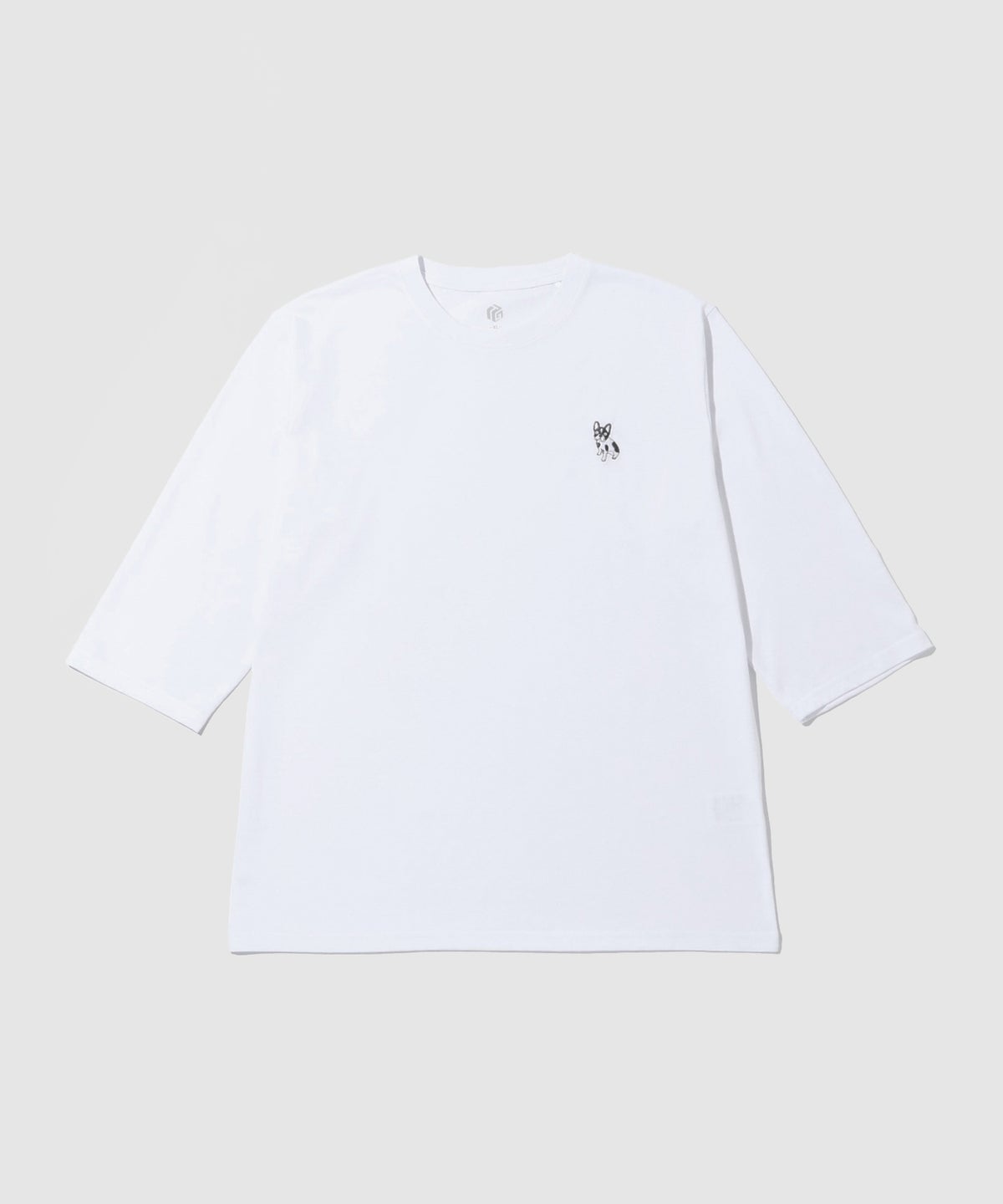 T-GRAPHICS ワンポイント刺繍7分袖Tシャツ メンズ