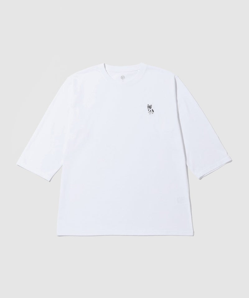 T-GRAPHICS  ワンポイント刺繍7分袖Tシャツ メンズ商品画像-1