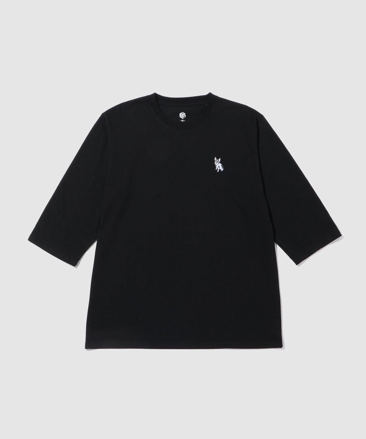 T-GRAPHICS ワンポイント刺繍7分袖Tシャツ メンズ