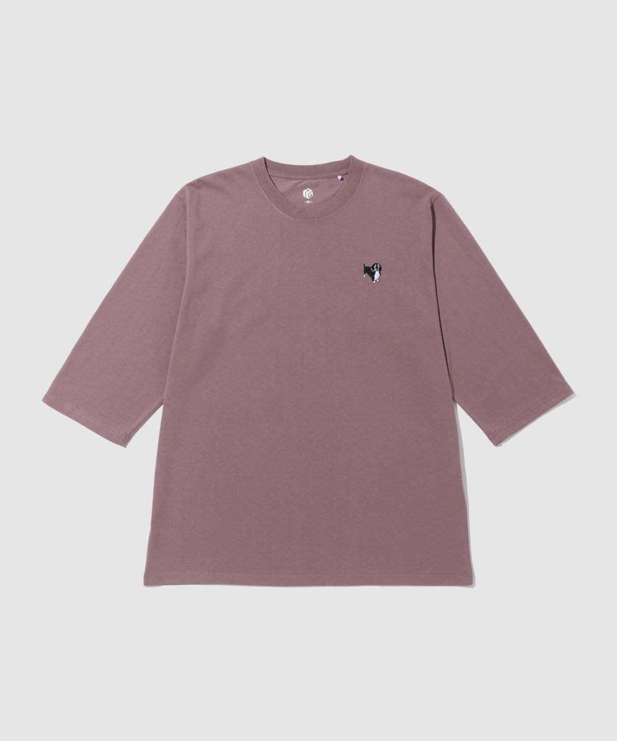 T-GRAPHICS ワンポイント刺繍7分袖Tシャツ メンズ