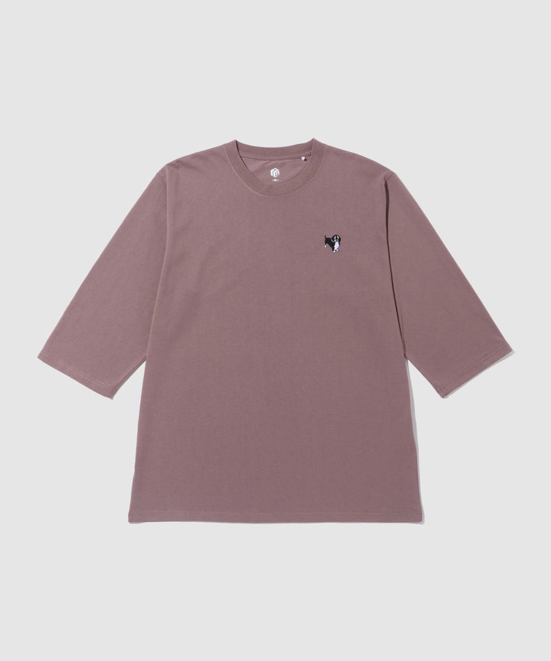 T-GRAPHICS  ワンポイント刺繍7分袖Tシャツ メンズ商品画像-4