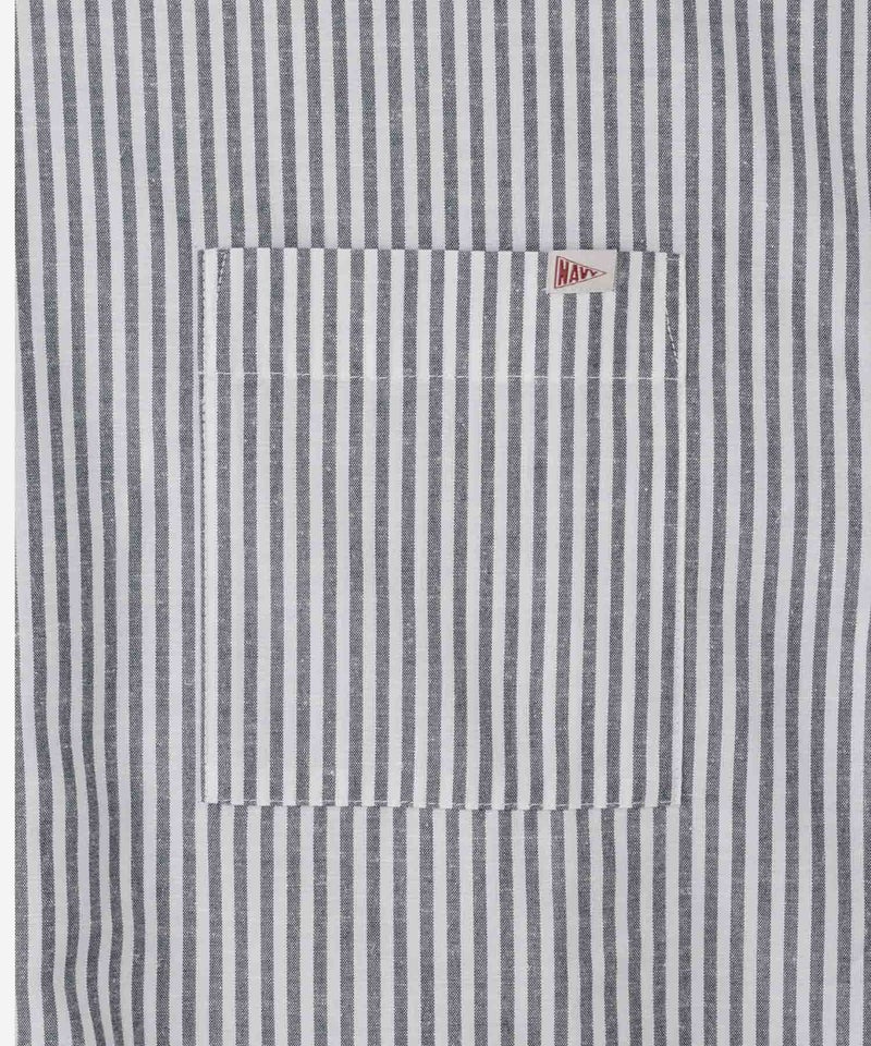 NAVY リネンブレンド バンドカラールーズシャツ レディース商品画像-7