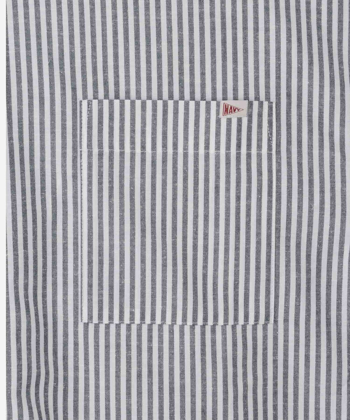 NAVY リネンブレンド バンドカラールーズシャツ レディース