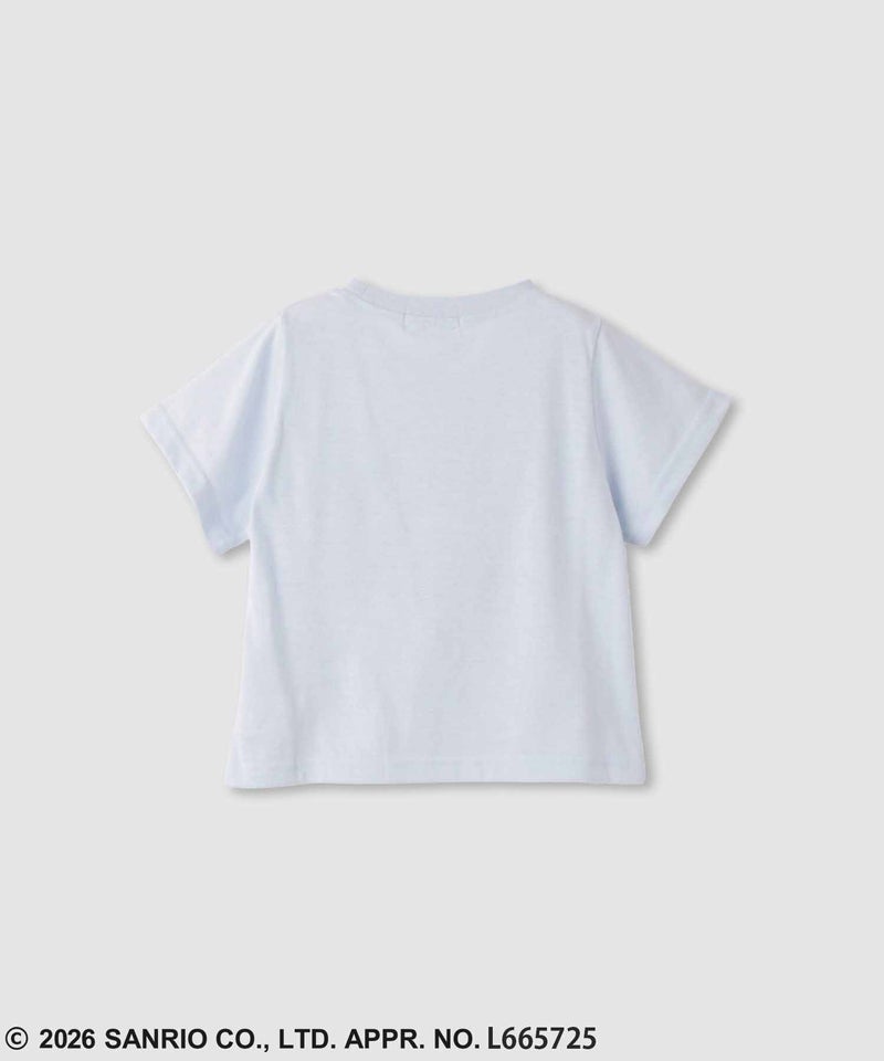 サンリオキャラクターズ シナモロール キラキラクロップド丈Tシャツ キッズ メール便 対応商品商品画像-2