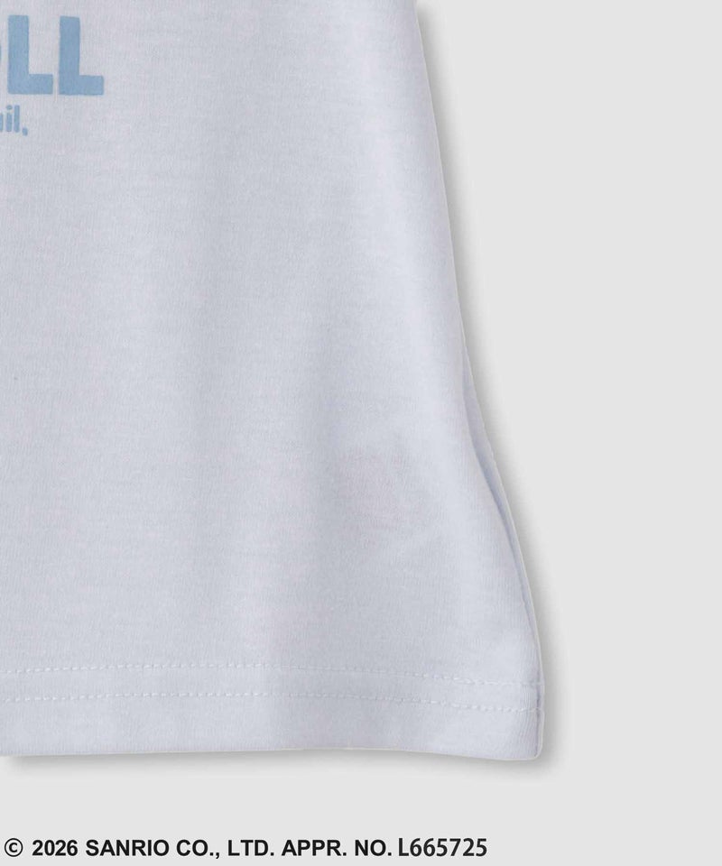 サンリオキャラクターズ シナモロール キラキラクロップド丈Tシャツ キッズ メール便 対応商品商品画像-5