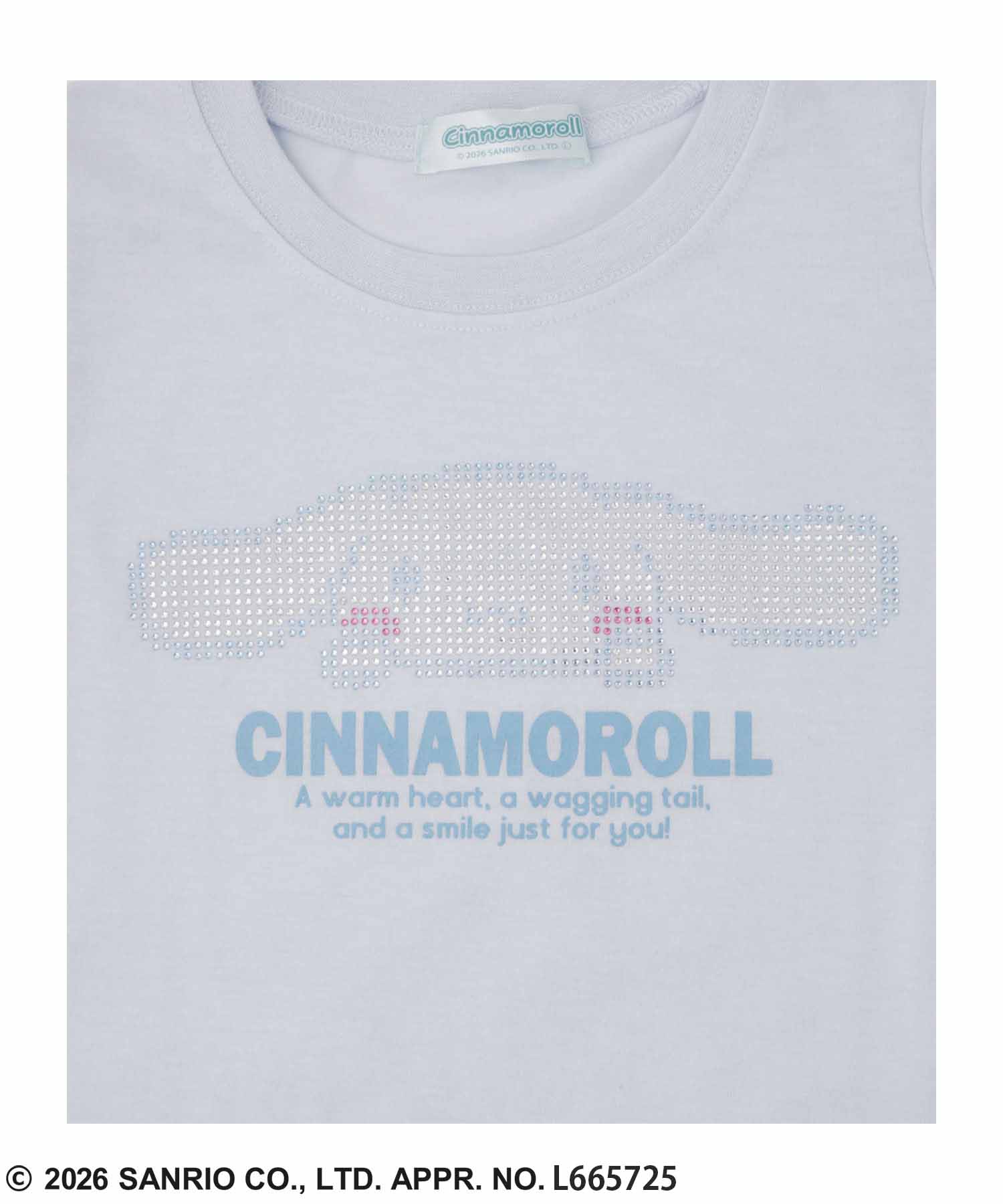 サンリオキャラクターズ シナモロール キラキラクロップド丈Tシャツ キッズ