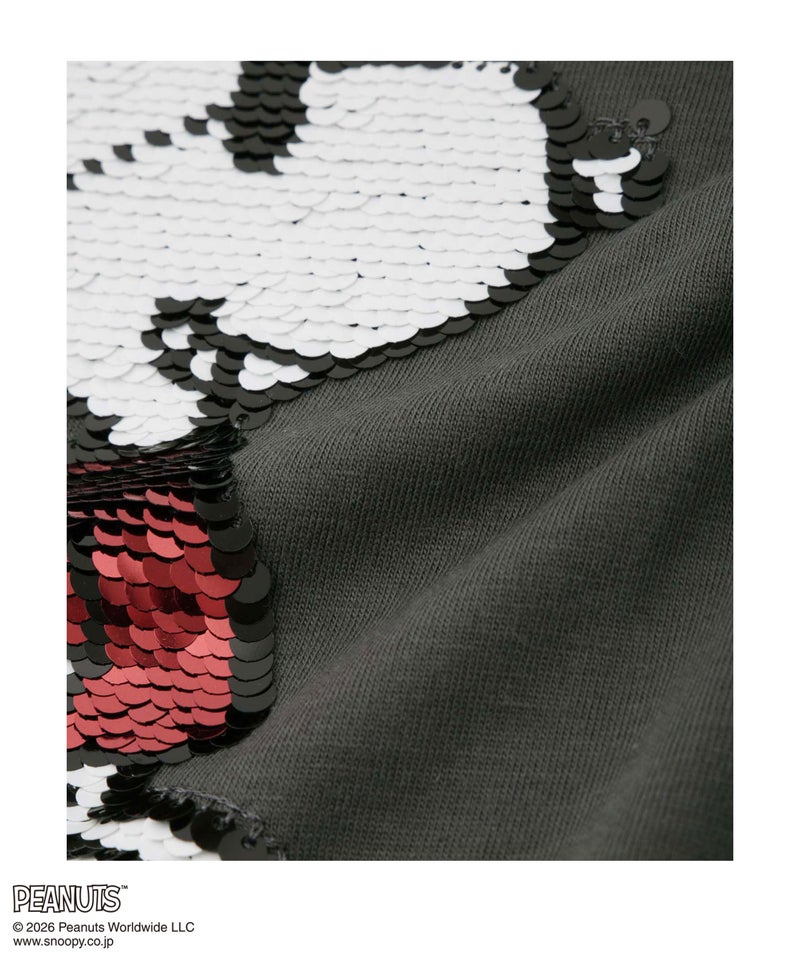 PEANUTS SNOOPY スパンコールTシャツ キッズ メール便 対応商品商品画像-8