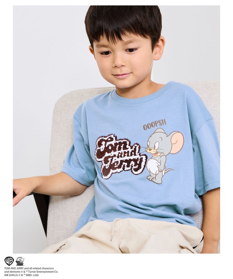 [値下げ]Tom and Jerry スパンコールTシャツ キッズ メール便 対応商品商品画像-1