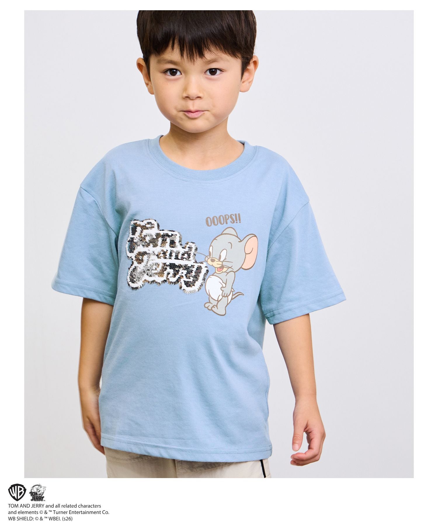 EARTH 　Tシャツ　パンツ　パイル地　アース　海外子供服 Tom and Jerry スパンコールTシャツ キッズ