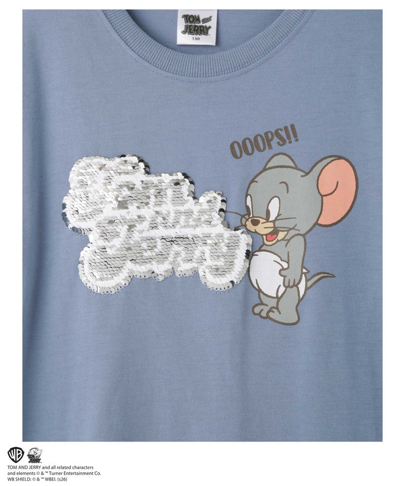 Tom and Jerry スパンコールTシャツ キッズ メール便 対応商品商品画像-11