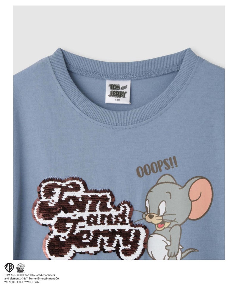 Tom and Jerry スパンコールTシャツ キッズ メール便 対応商品商品画像-12