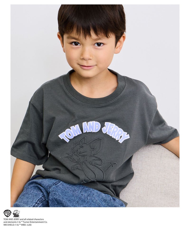 Tom and Jerry エンボス加工Tシャツ キッズ メール便 対応商品商品画像-1