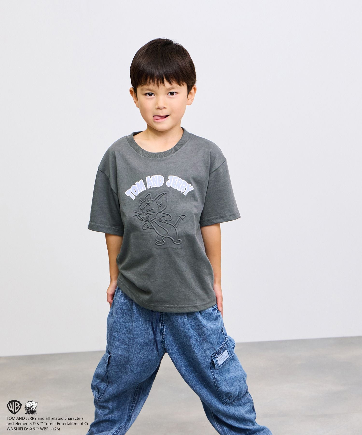 Tom and Jerry エンボス加工Tシャツ キッズ