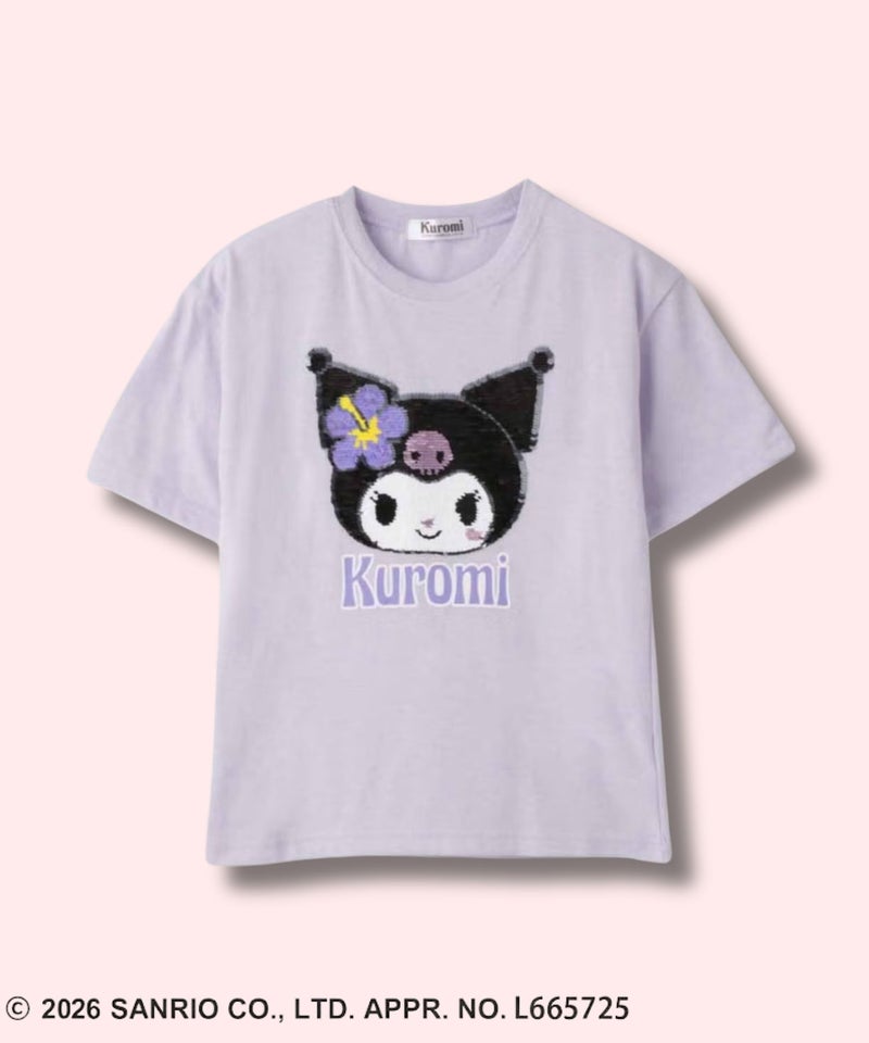 サンリオキャラクターズ クロミ スパンコールTシャツ キッズ メール便 対応商品商品画像-1