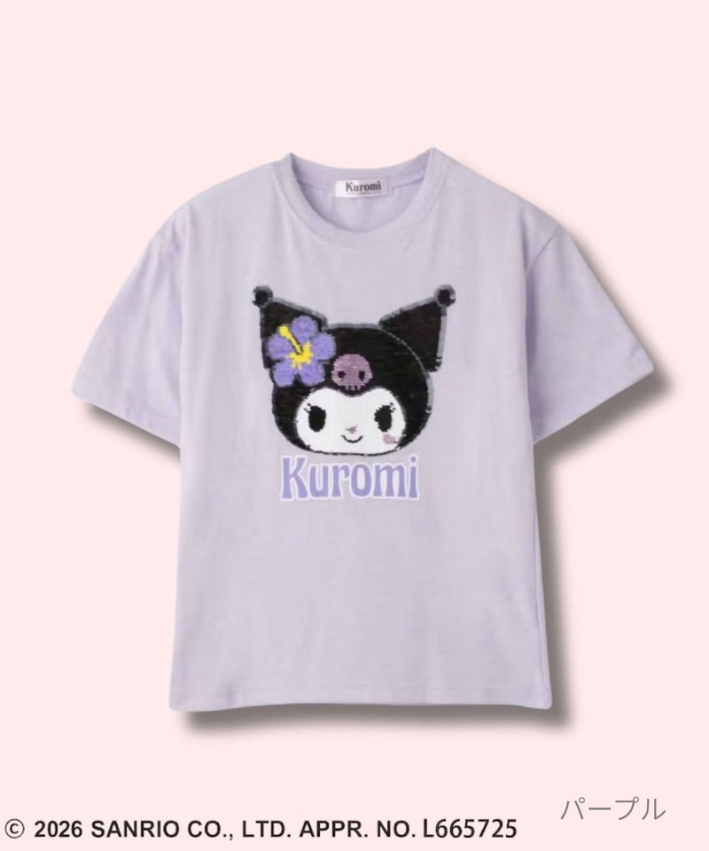 サンリオキャラクターズ クロミ スパンコールTシャツ キッズ メール便 対応商品商品画像-1