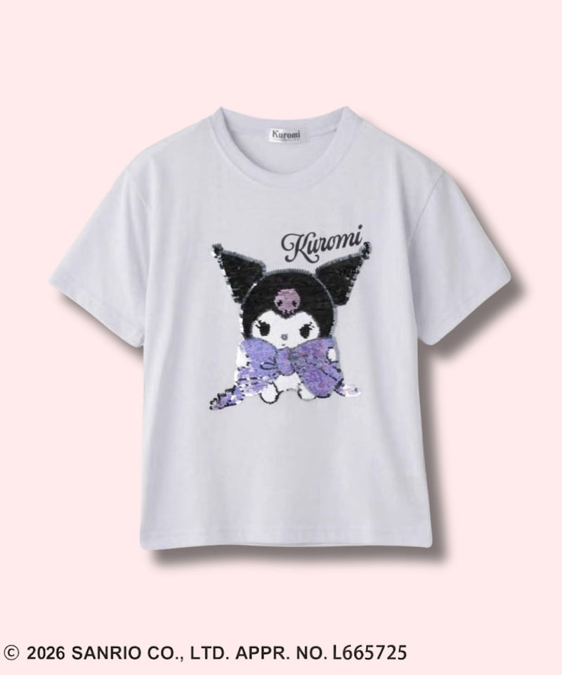 サンリオキャラクターズ クロミ スパンコールTシャツ キッズ メール便 対応商品商品画像-2