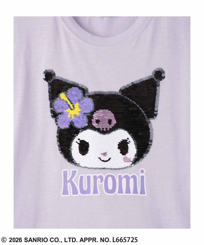 サンリオキャラクターズ クロミ スパンコールTシャツ キッズ メール便 対応商品商品画像-4