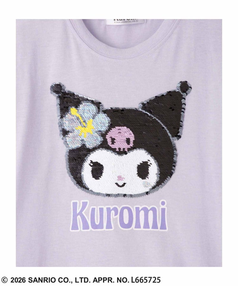 サンリオキャラクターズ クロミ スパンコールTシャツ キッズ メール便 対応商品商品画像-5