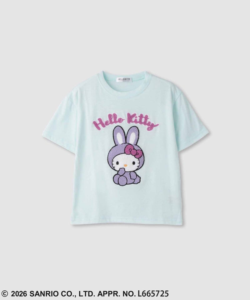 サンリオキャラクターズ ハローキティ サガラ刺繍Tシャツ キッズ メール便 対応商品商品画像-1
