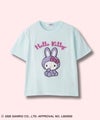 サンリオキャラクターズ ハローキティ サガラ刺繍Tシャツ キッズ メール便 対応商品商品サムネイル-1