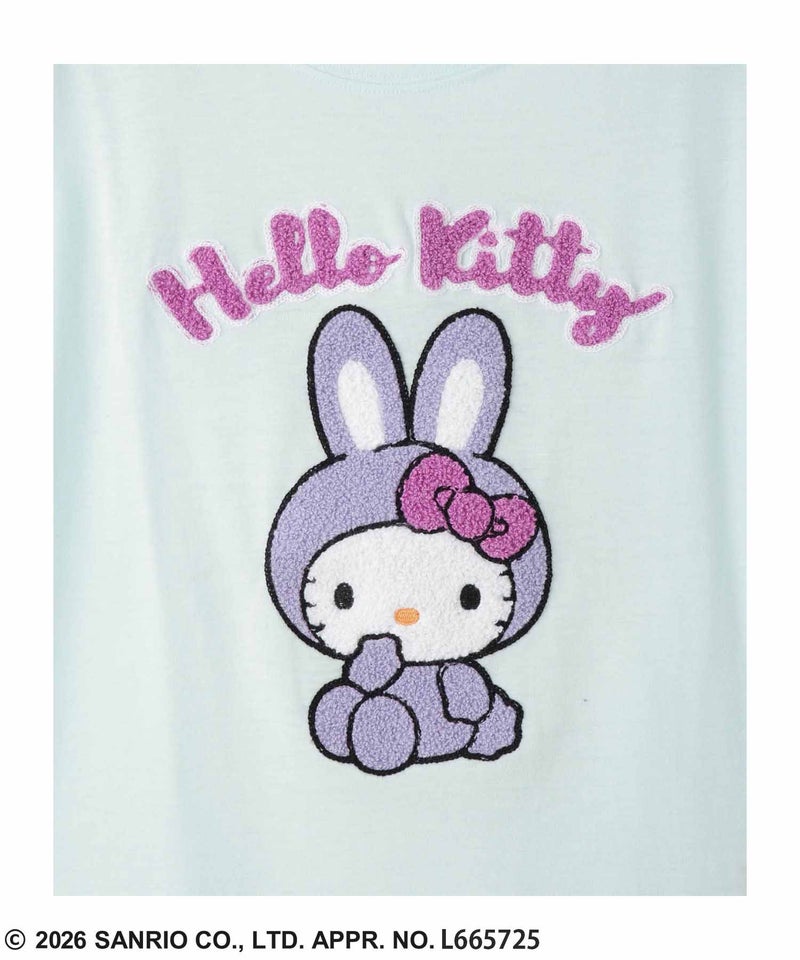 サンリオキャラクターズ ハローキティ サガラ刺繍Tシャツ キッズ メール便 対応商品商品画像-6