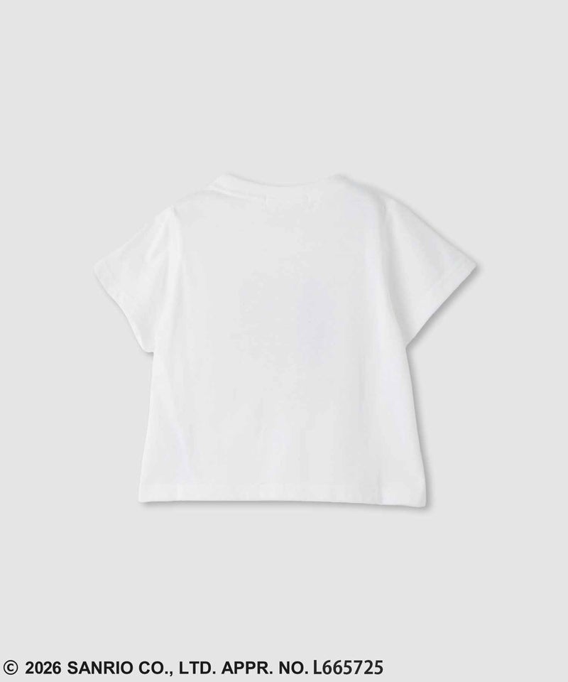 サンリオキャラクターズ ハローキティ キラキラクロップド丈Tシャツ キッズ メール便 対応商品商品画像-2