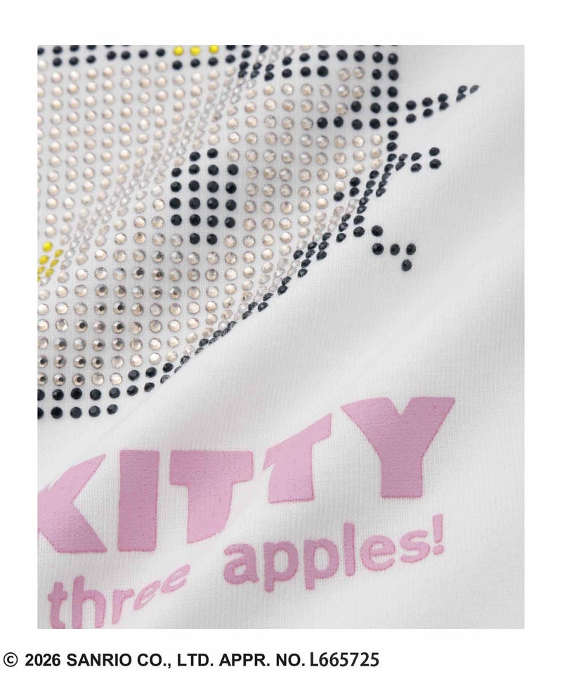 サンリオキャラクターズ ハローキティ キラキラクロップド丈Tシャツ キッズ メール便 対応商品商品画像-7