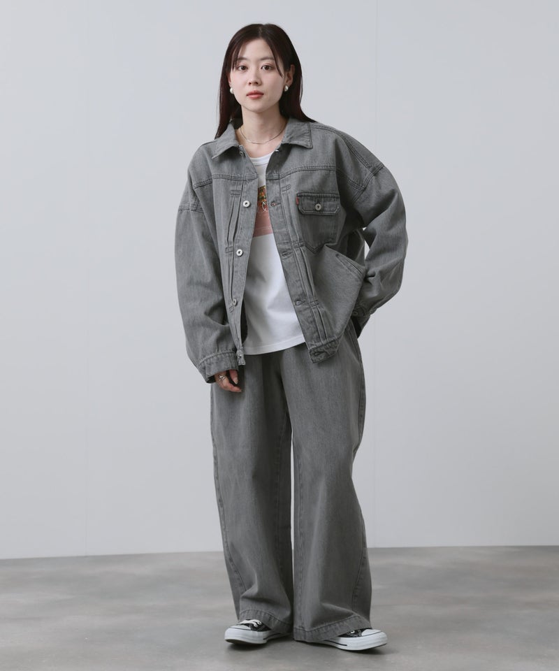 [期間限定価格]NAVY  11ozコットンデニム ビッグシルエットジャケット レディース商品画像-8