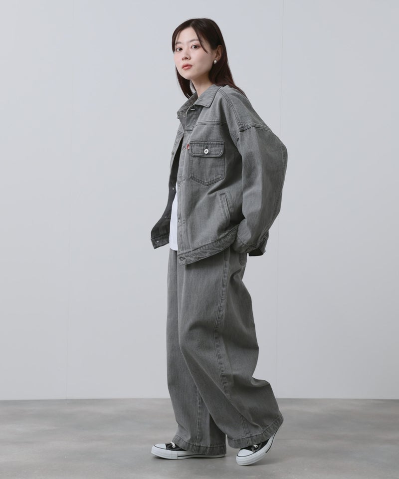 [期間限定価格]NAVY  11ozコットンデニム ビッグシルエットジャケット レディース商品画像-9