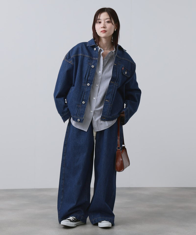 [期間限定価格]NAVY  11ozコットンデニム ビッグシルエットジャケット レディース商品画像-16