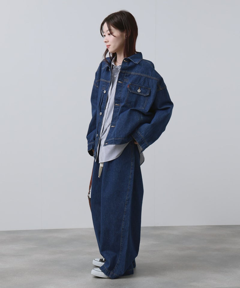 [期間限定価格]NAVY  11ozコットンデニム ビッグシルエットジャケット レディース商品画像-17