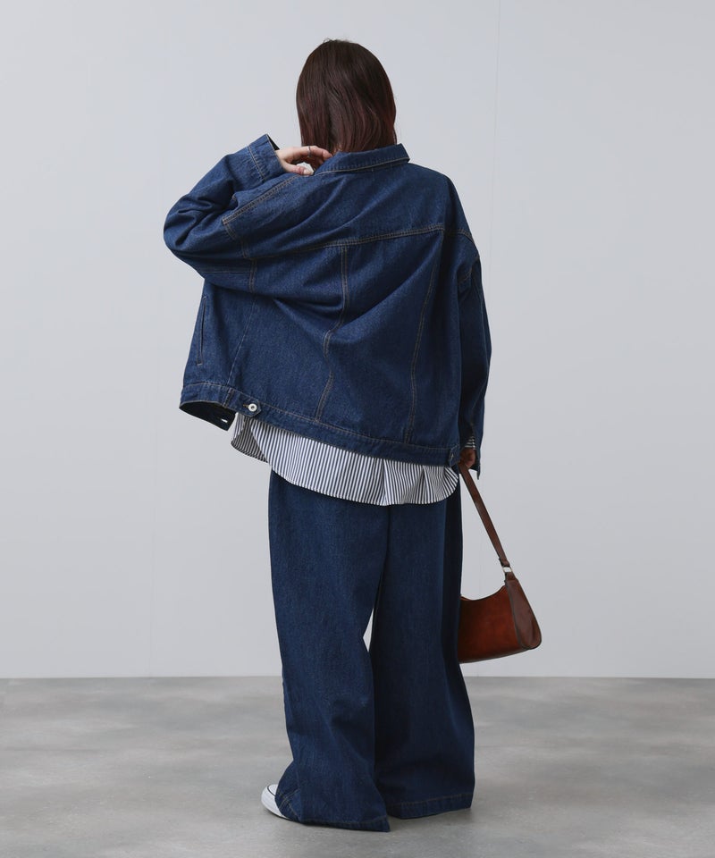 [期間限定価格]NAVY  11ozコットンデニム ビッグシルエットジャケット レディース商品画像-18