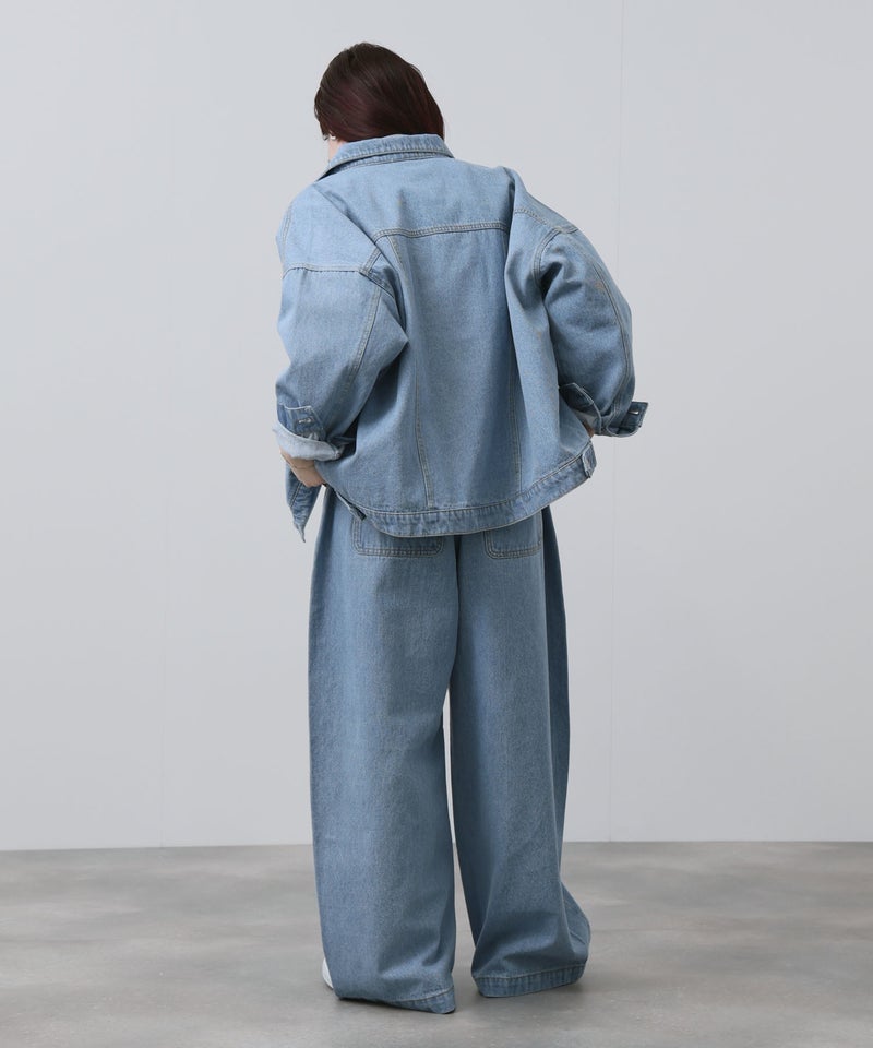 [期間限定価格]NAVY  11ozコットンデニム ビッグシルエットジャケット レディース商品画像-24