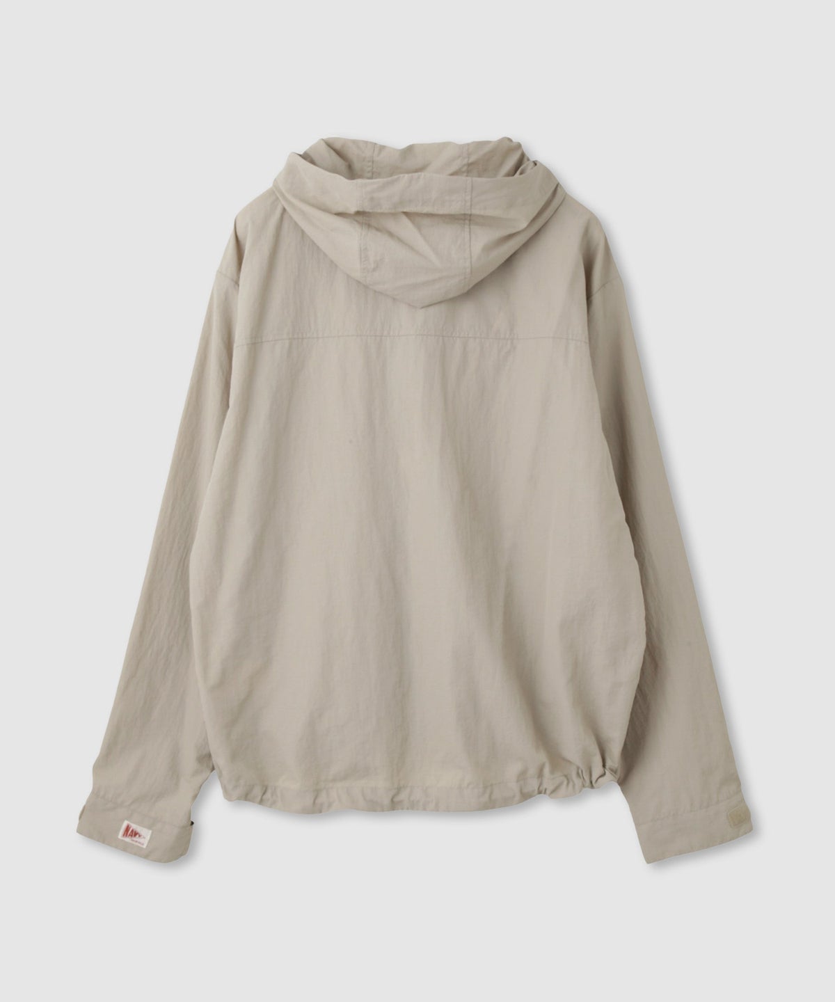 NAVY ワンポイント刺繍 ナイロン ビッグシルエット ZIPフーディブルゾン レディース