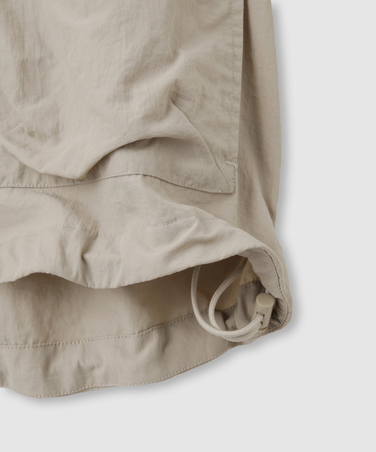 NAVY ワンポイント刺繍 ナイロン ビッグシルエット ZIPフーディブルゾン レディース