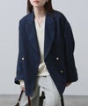 NAVY ビッグシルエット テーラード ダブルジャケット レディース商品サムネイル-2