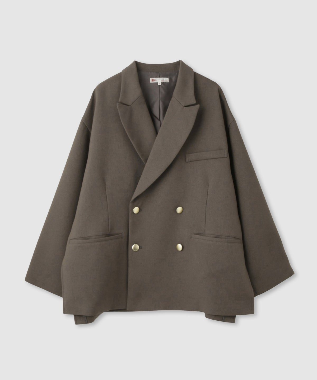 NAVY ビッグシルエット テーラード ダブルジャケット レディース