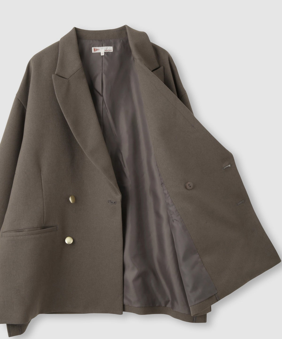 NAVY ビッグシルエット テーラード ダブルジャケット レディース