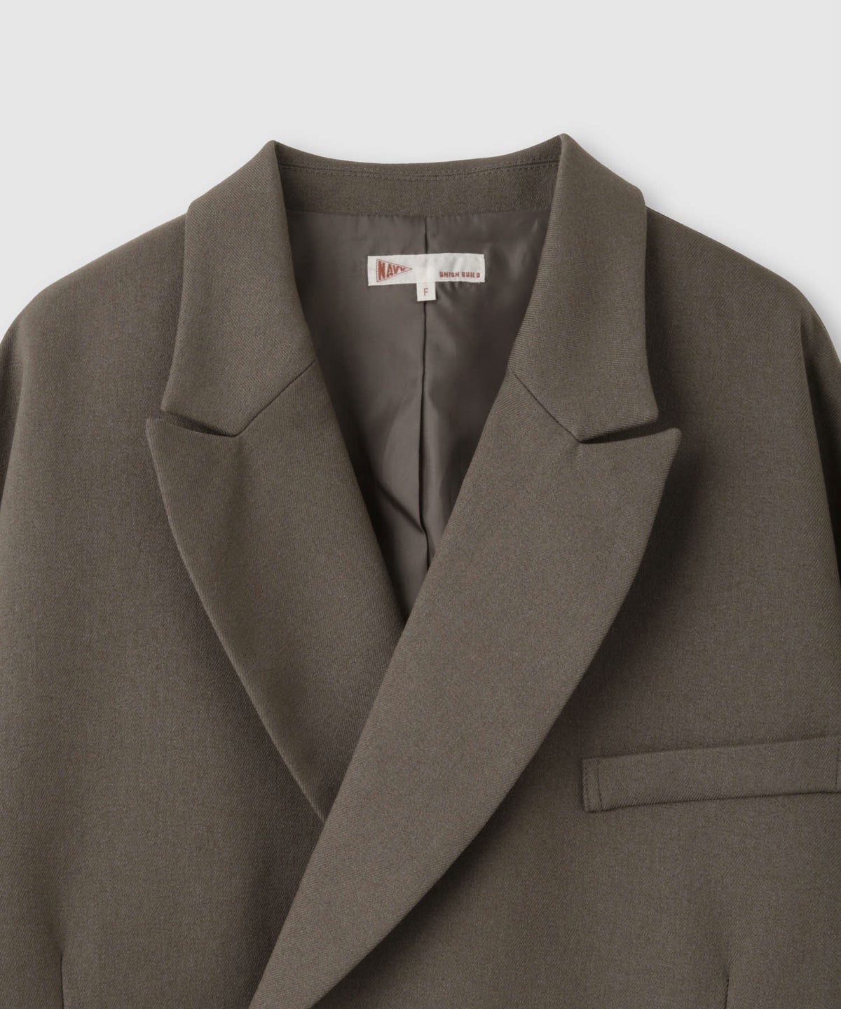 NAVY ビッグシルエット テーラード ダブルジャケット レディース