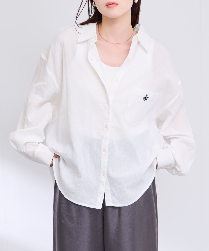 BEVERLY HILLS POLO CLUB  楊柳ロングスリーブシャツ レディース商品画像-1