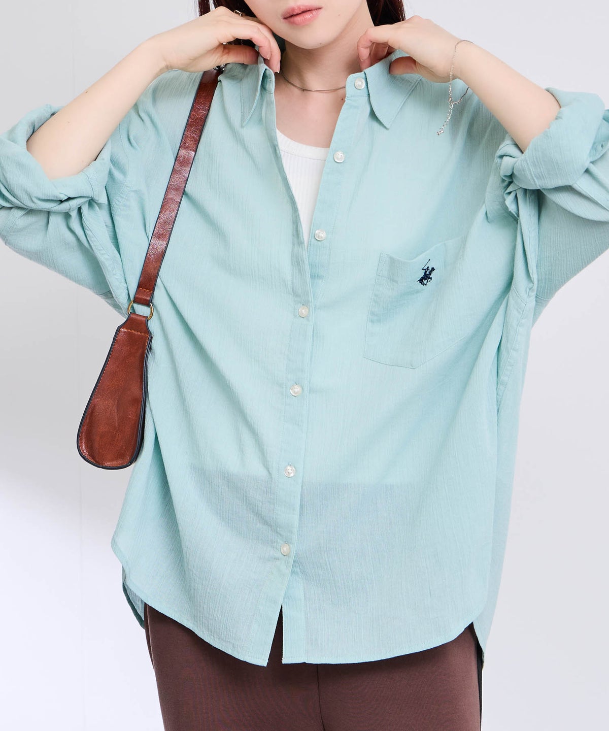 BEVERLY HILLS POLO CLUB 楊柳ロングスリーブシャツ レディース