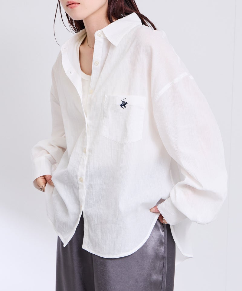 BEVERLY HILLS POLO CLUB 楊柳ロングスリーブシャツ レディース商品画像-5