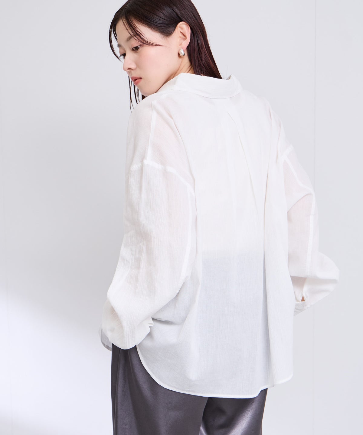 BEVERLY HILLS POLO CLUB 楊柳ロングスリーブシャツ レディース