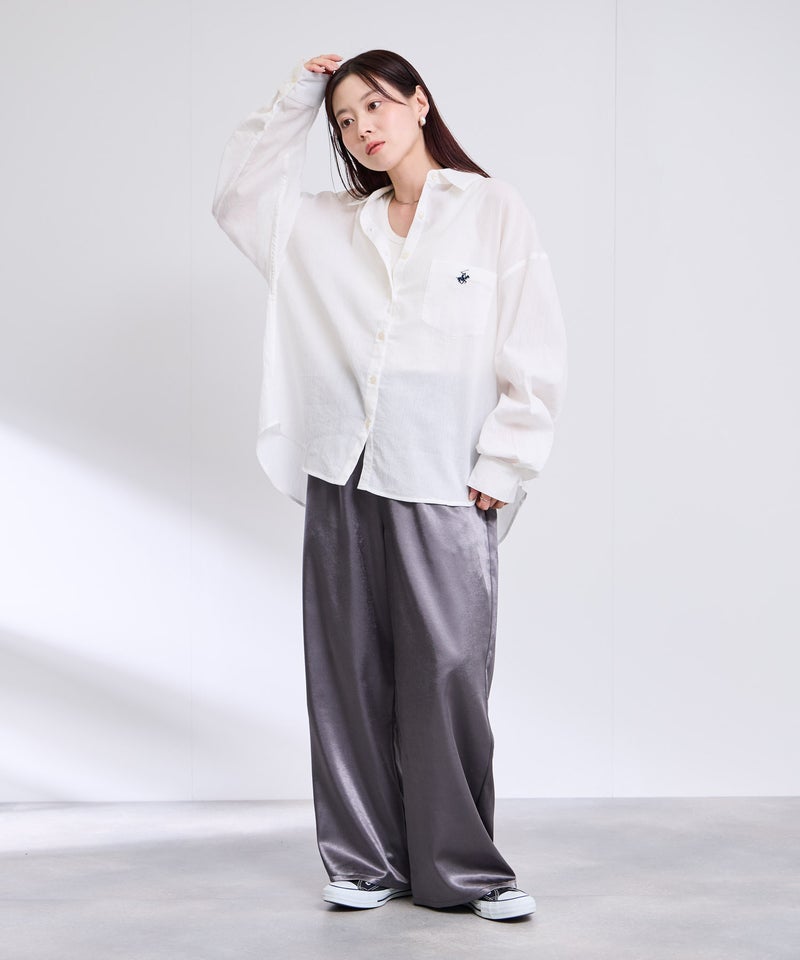 BEVERLY HILLS POLO CLUB  楊柳ロングスリーブシャツ レディース商品画像-7