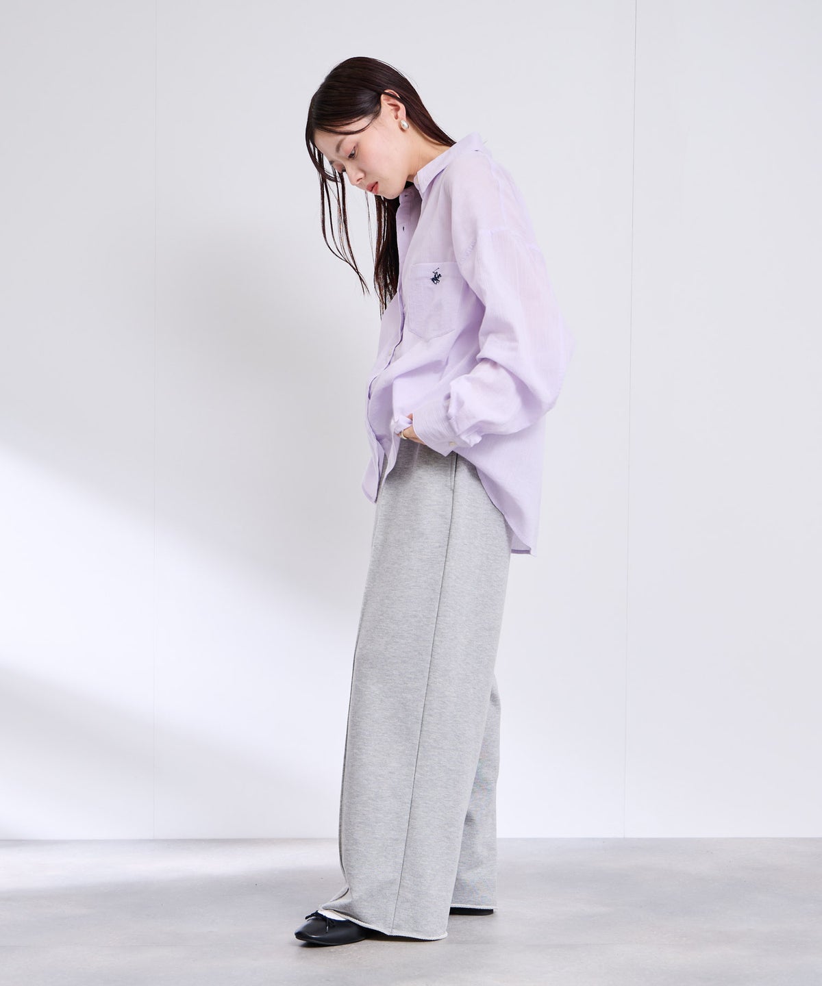 BEVERLY HILLS POLO CLUB 楊柳ロングスリーブシャツ レディース