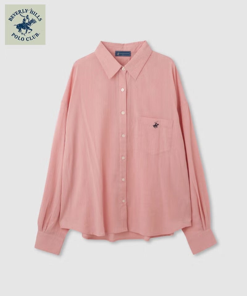 BEVERLY HILLS POLO CLUB 楊柳ロングスリーブシャツ レディース