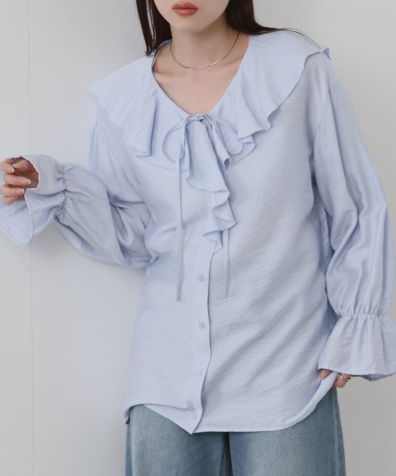 NAVY  フリルブラウス レディース商品画像-2