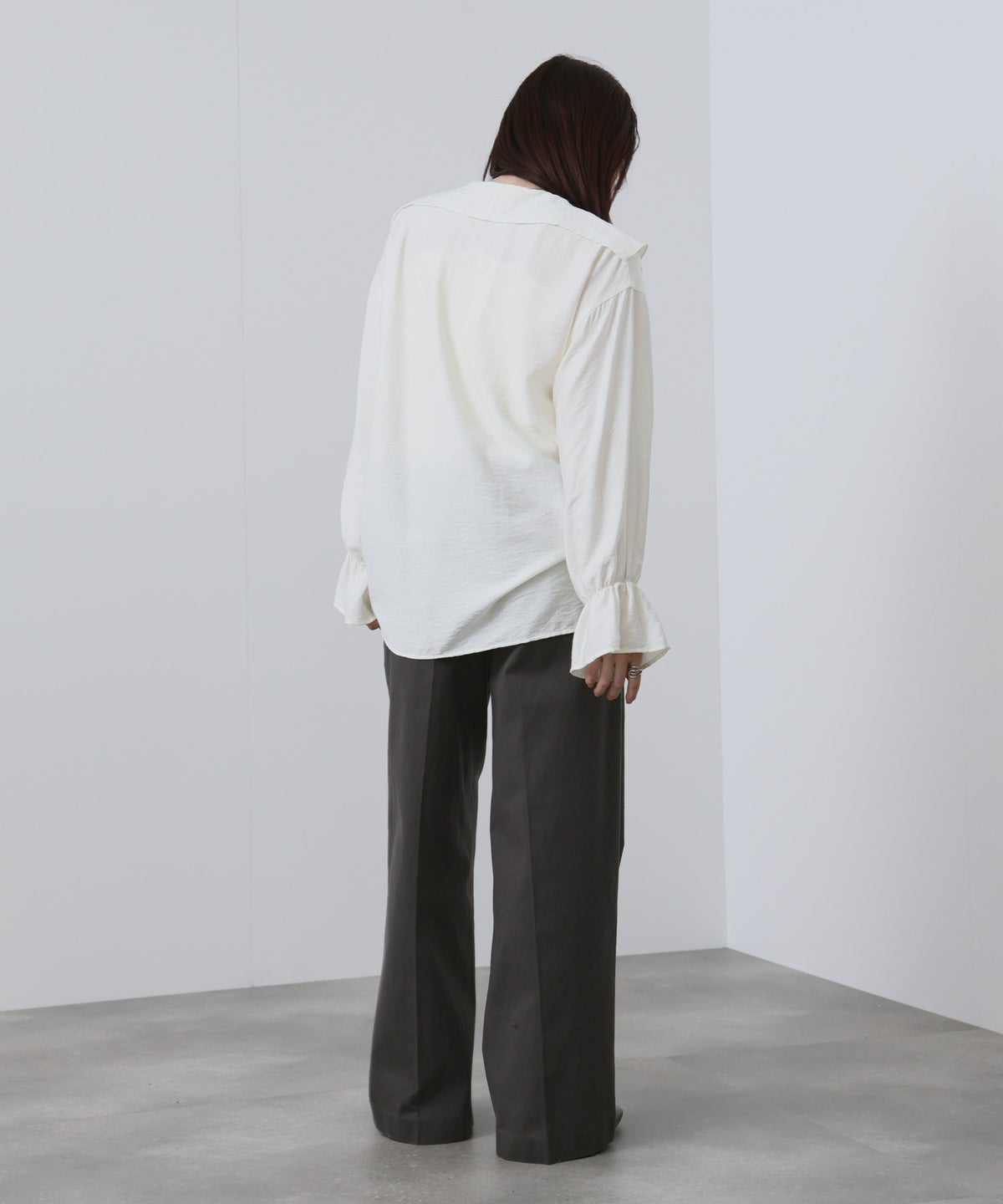 NAVY フリルブラウス レディース