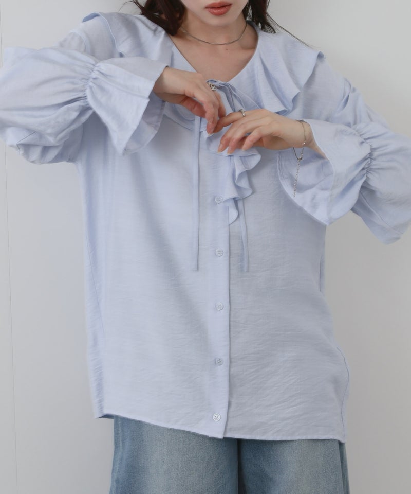 NAVY フリルブラウス レディース商品画像-9