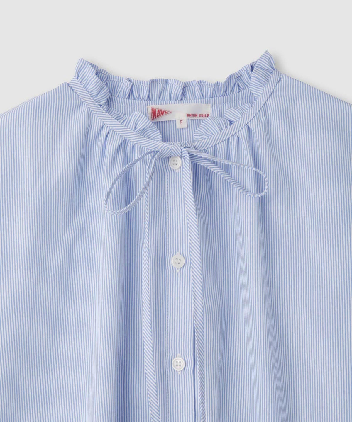 NAVY 袖フリルブラウス レディース